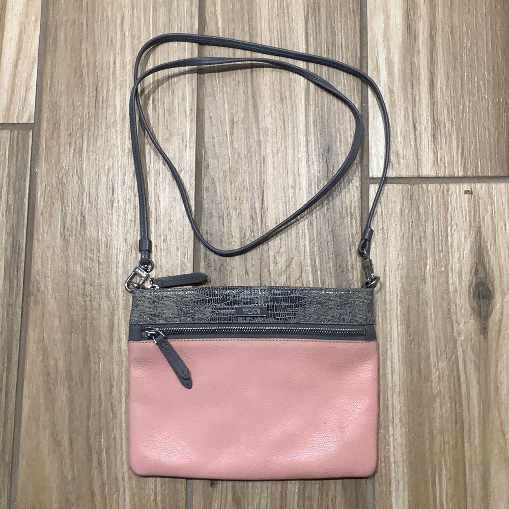 Tumi Cross Body Bag - Pink and Gray